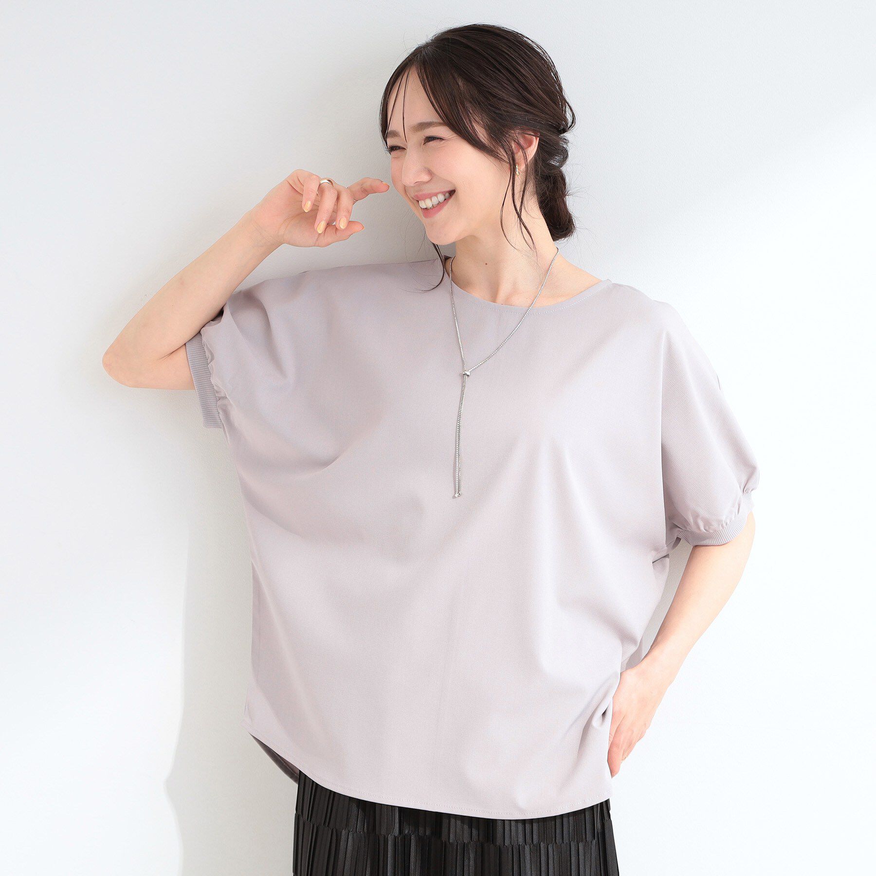 SHOO･LA･RUE「【ひんやり/洗濯後しわになりにくい】インせず着られる さらっとタッチのドルマンブラウス」|シャツ・ブラウス|