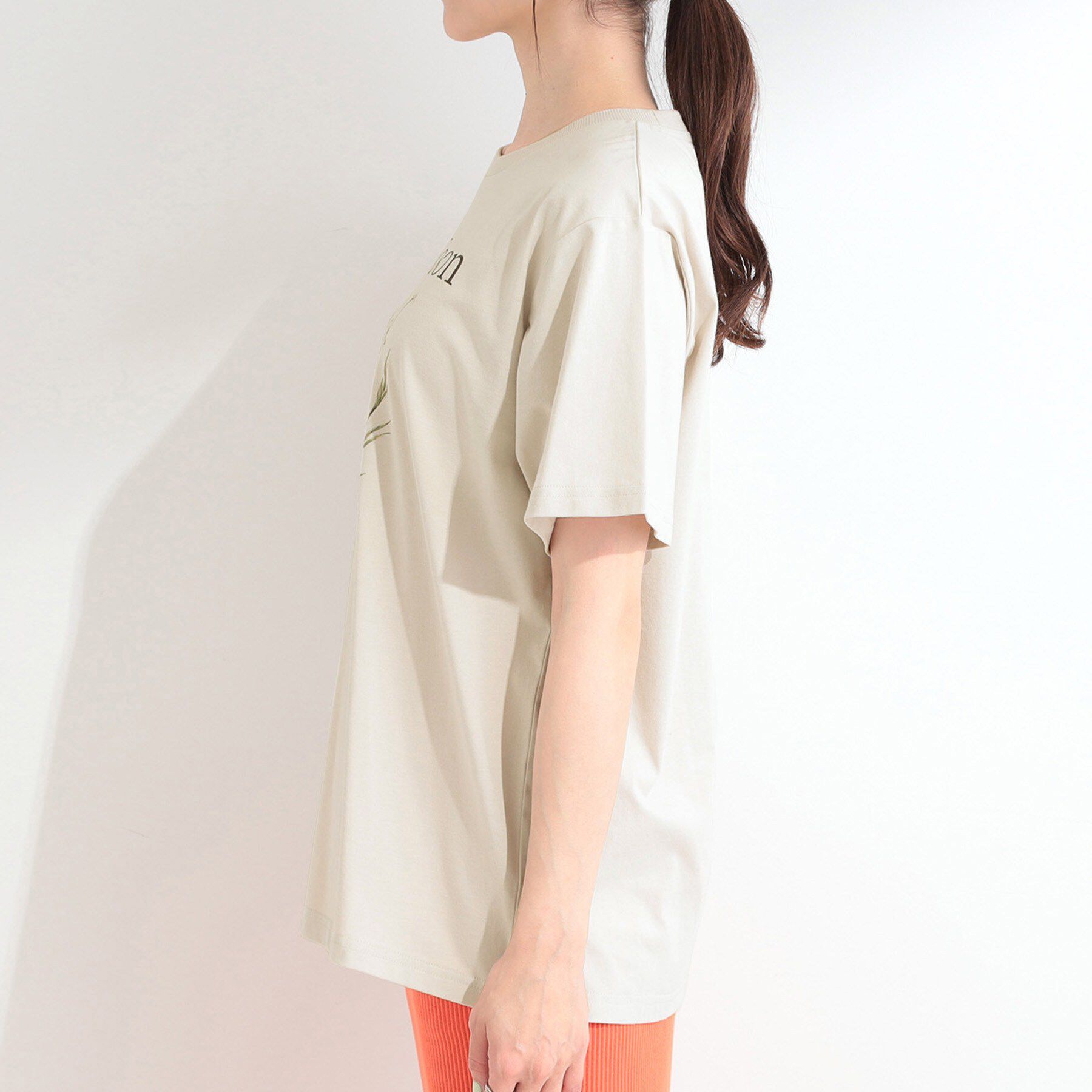 SHOO･LA･RUE「【ひんやり/洗濯機可/S-LL】夏に快適サラサラ感 大人のひんやりプリントTシャツ」|Tシャツ・カットソー|