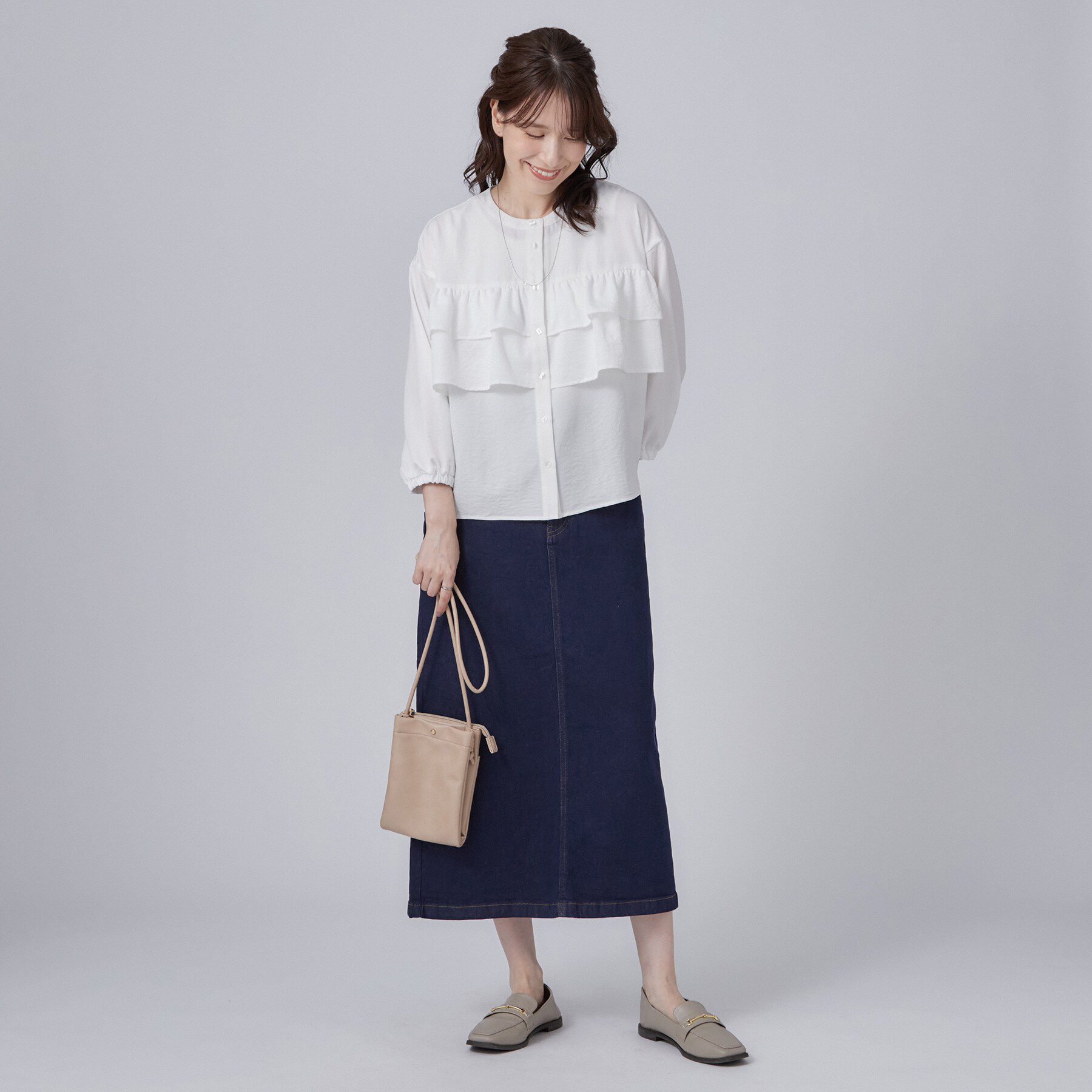 SHOO･LA･RUE「フロントティアードブラウス」|シャツ・ブラウス|