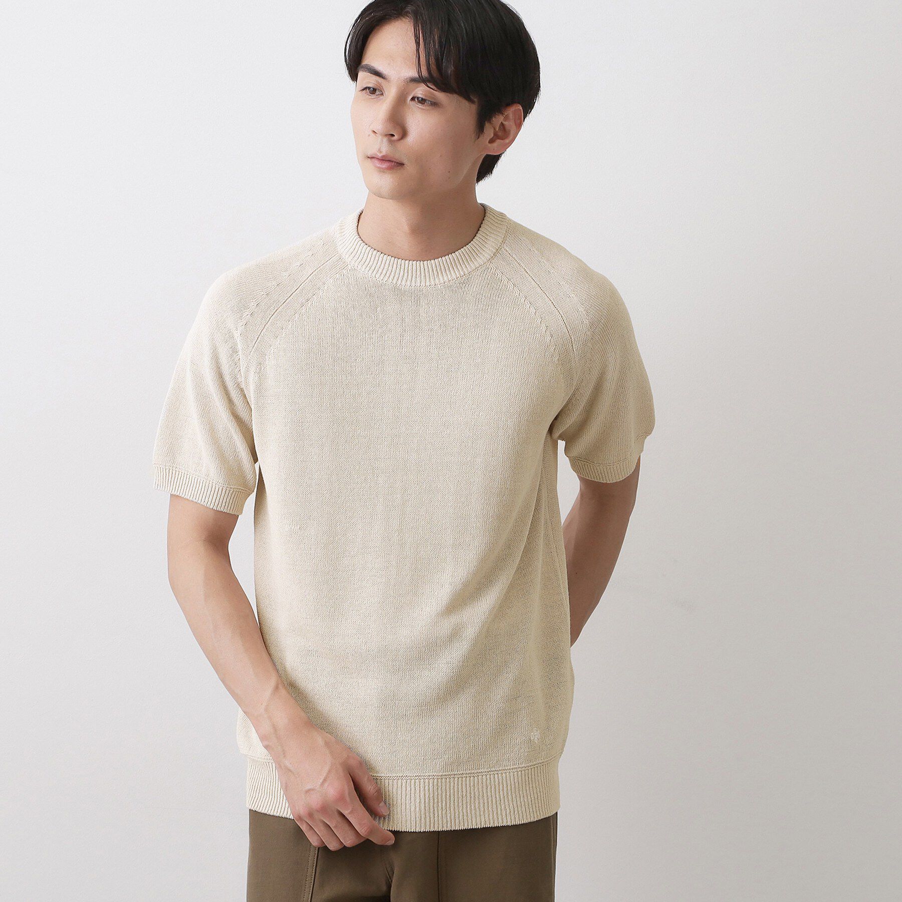 Dessin「ペーパーブレンドニットTシャツ」|ニット・セーター|