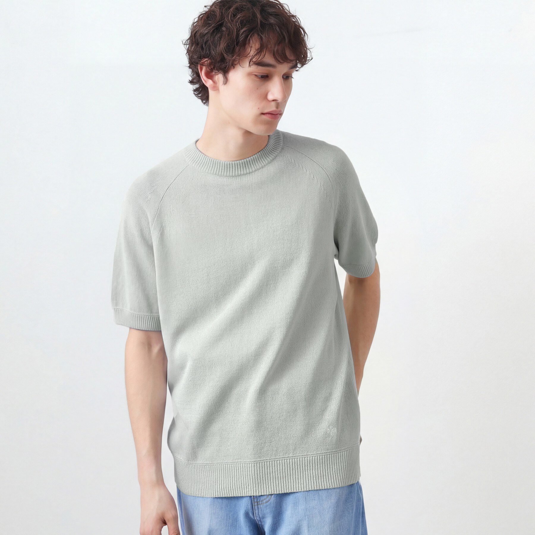 Dessin「ペーパーブレンドニットTシャツ」|ニット・セーター|