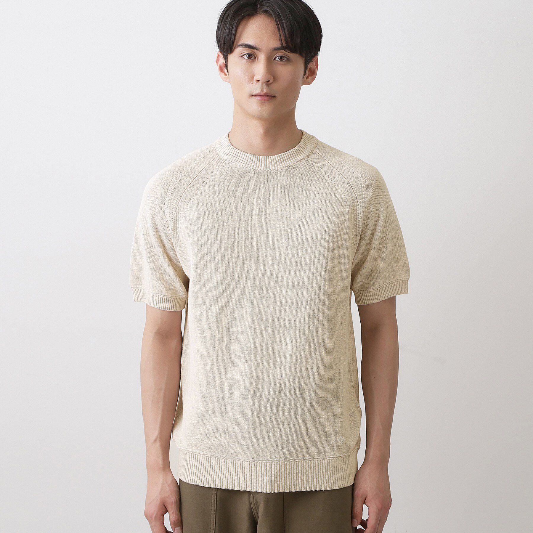Dessin「ペーパーブレンドニットTシャツ」|ニット・セーター|