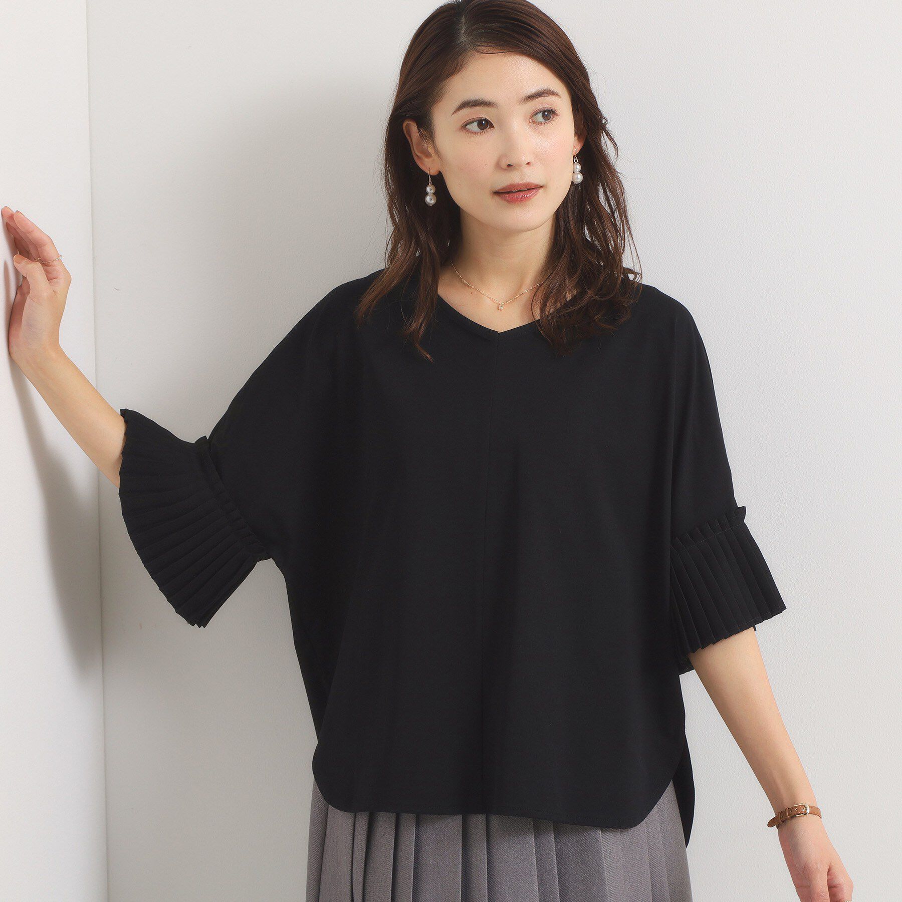 ITS&rsquo;DEMO「袖口プリーツプルオーバー」|Tシャツ・カットソー|
