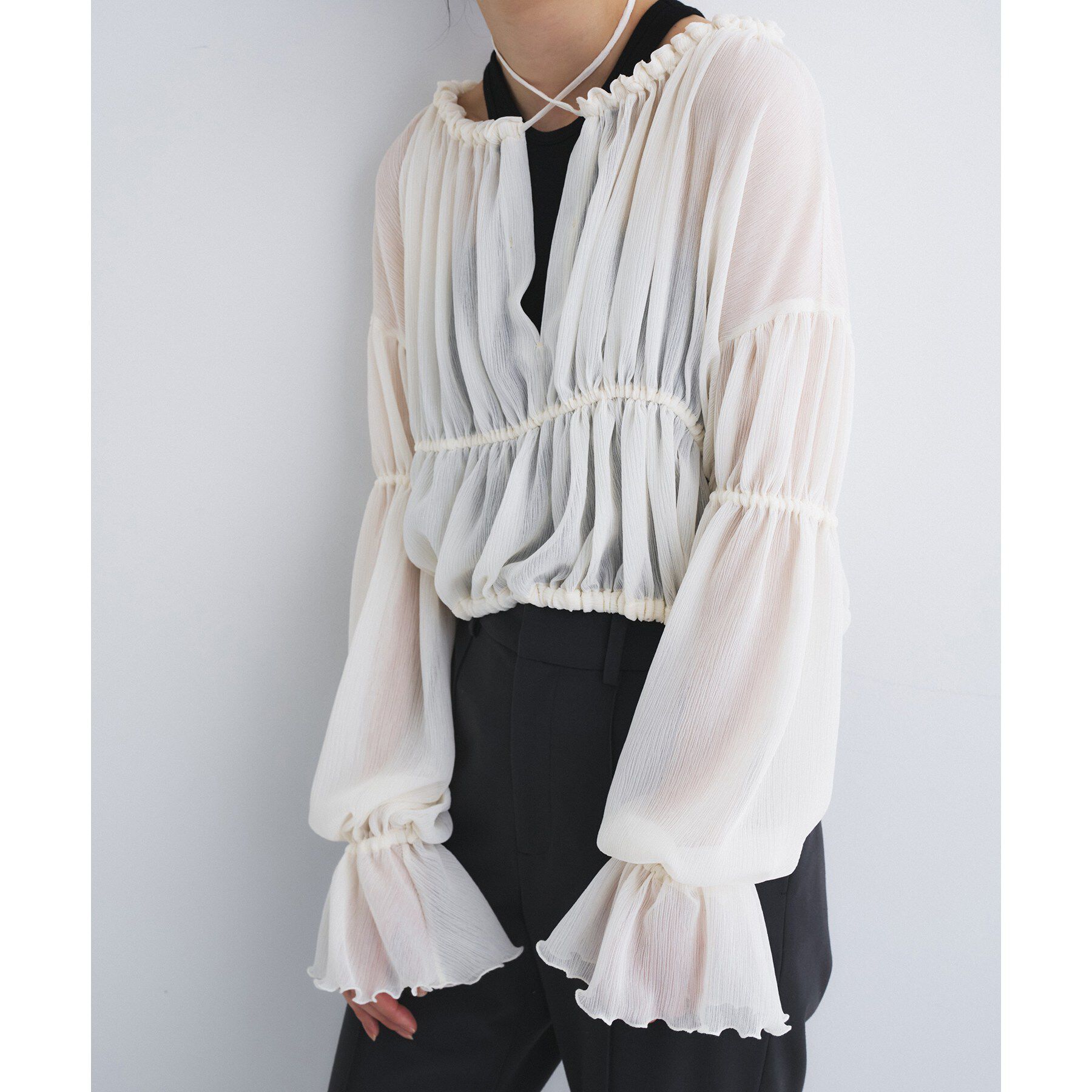 CODE A「off－shoulder blouse」|シャツ・ブラウス|ホワイト(001)