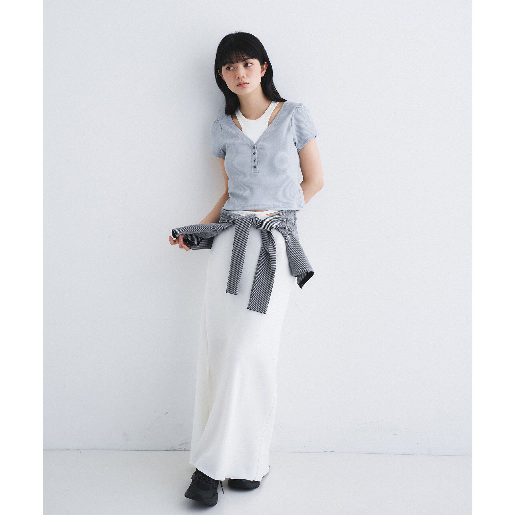 CODE A「M everyday rib button tee」|Tシャツ・カットソー|