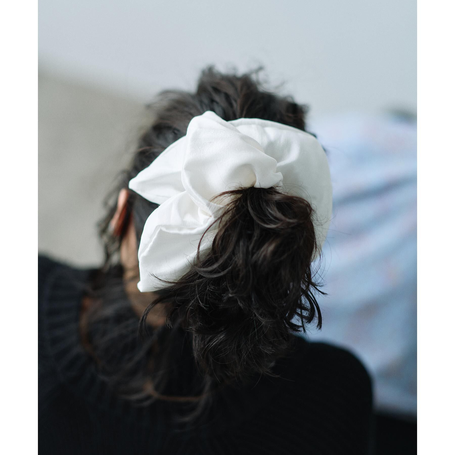 CODE A「heyep｜Silk Square Medium Scrunchie」|その他|ホワイト(001)
