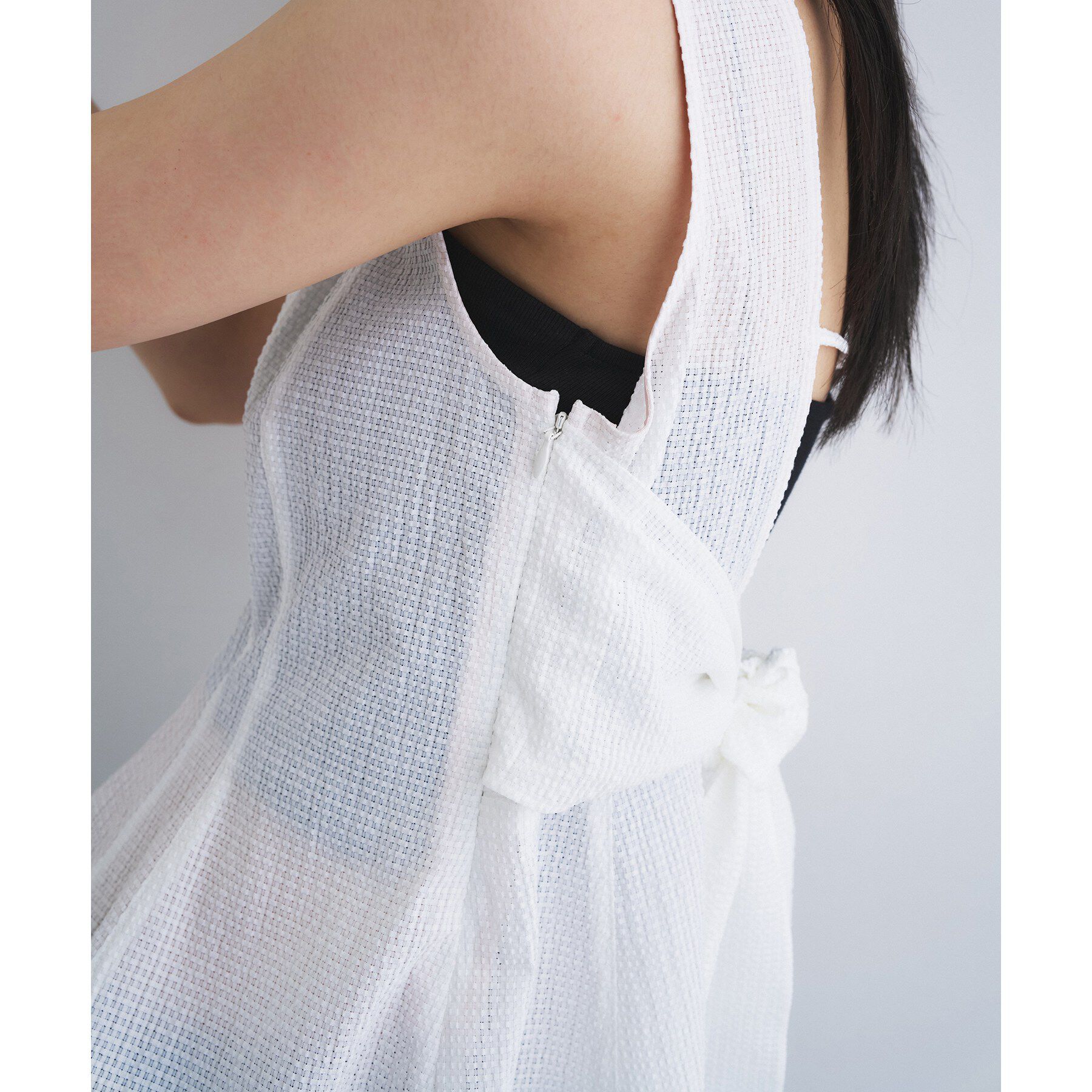 CODE A「back ribbon flare tops」|シャツ・ブラウス|