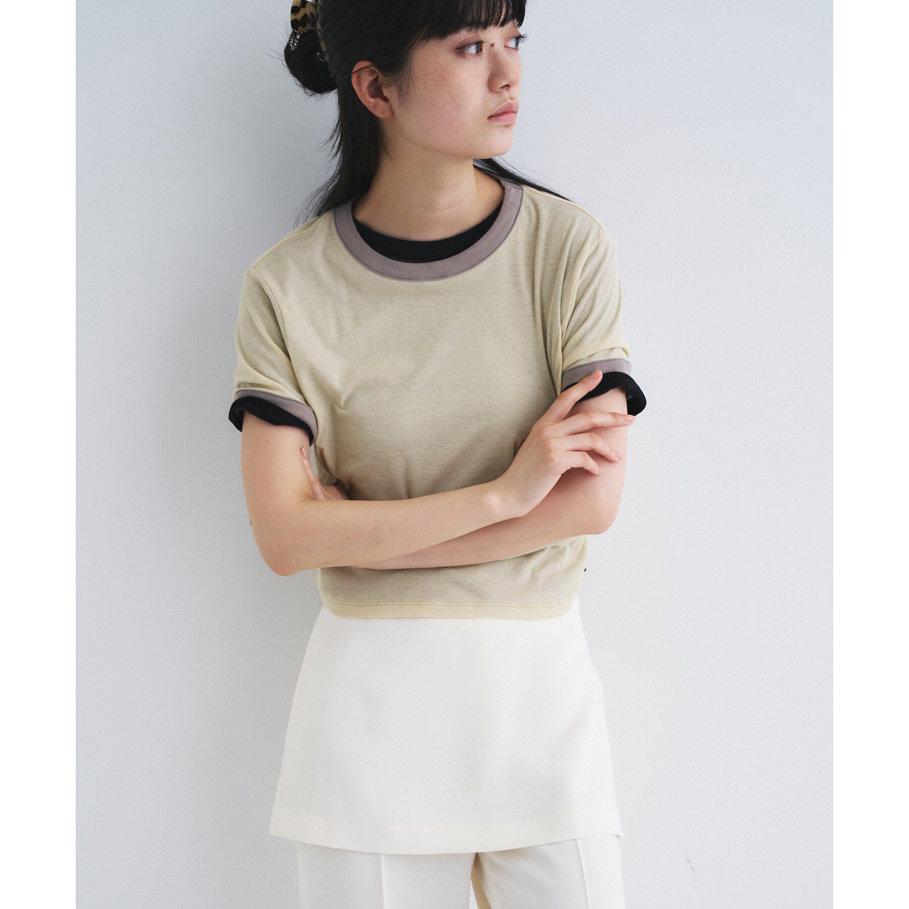 CODE A「sheer ringer tee」|Tシャツ・カットソー|