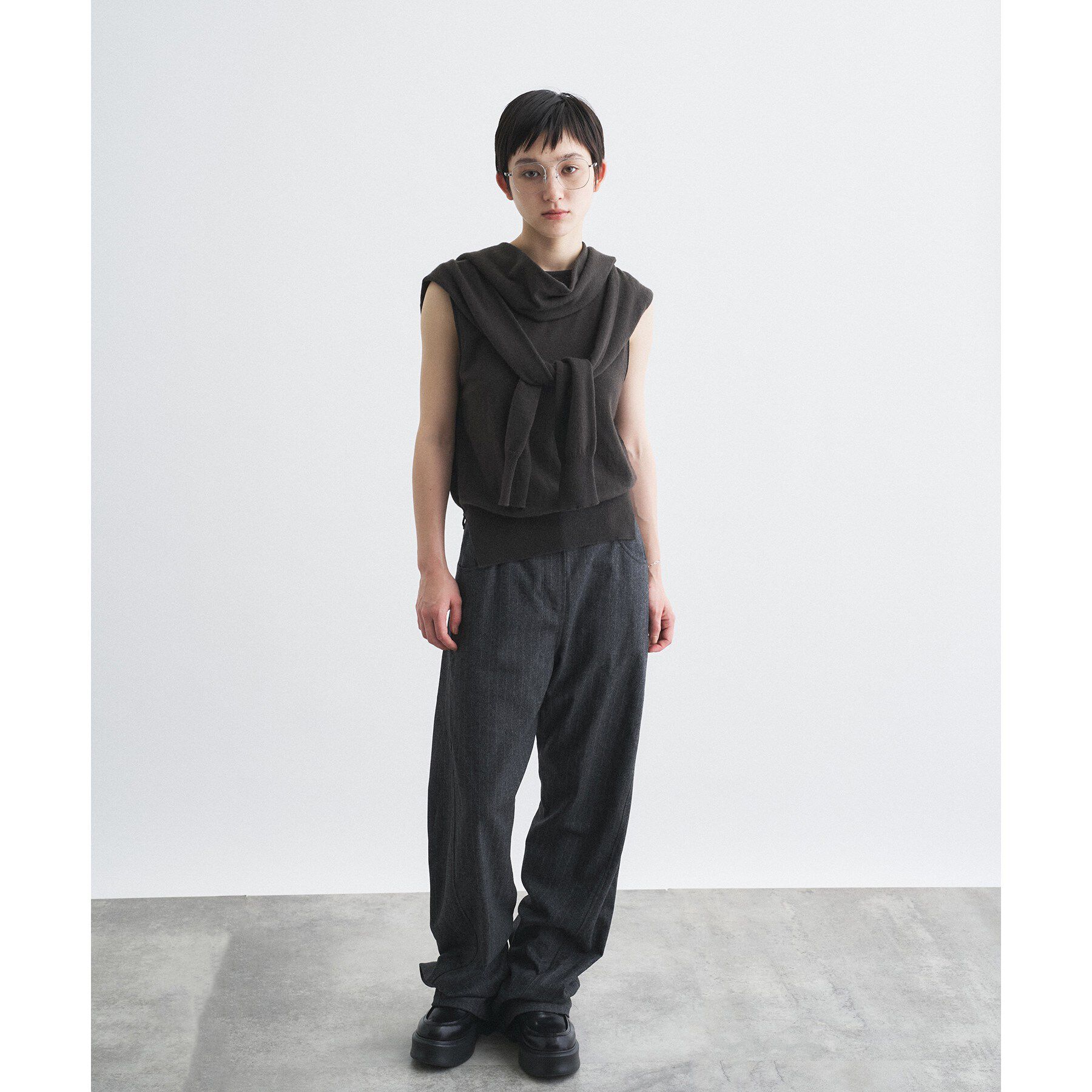 CODE A「SYSTEM｜TWISTED SEAM STRIPE  WOOL－BLEND TROUSERS」|その他|