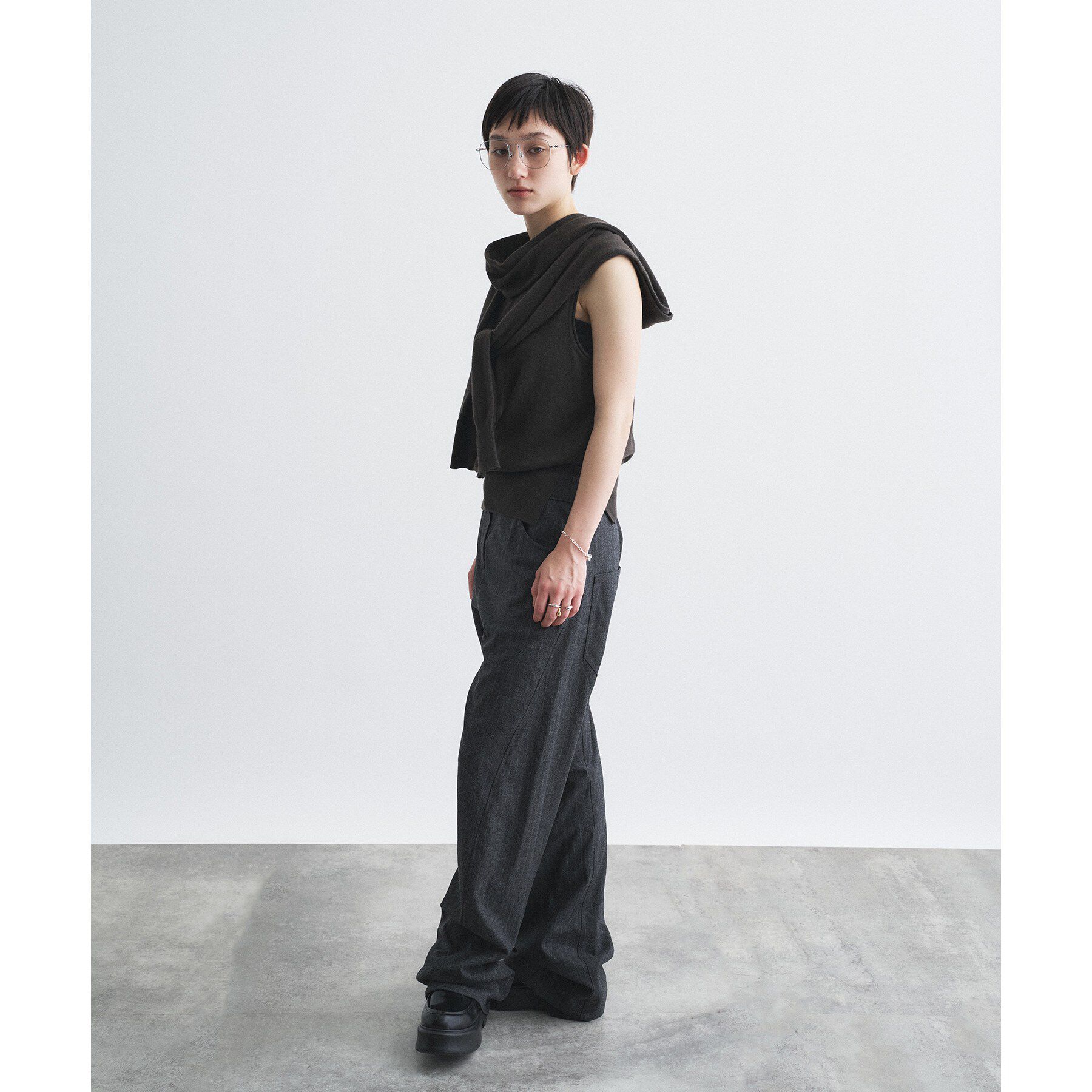 CODE A「SYSTEM｜TWISTED SEAM STRIPE  WOOL－BLEND TROUSERS」|その他|