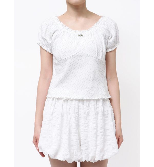 merry jenny「petit flower pure neck tee」|Tシャツ・カットソー|