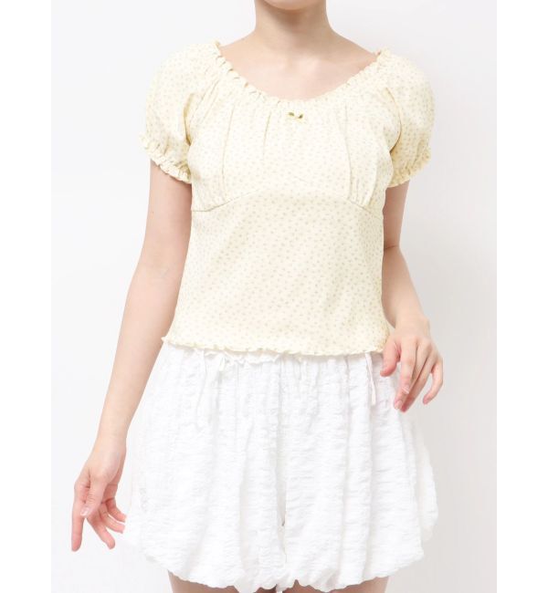 merry jenny「petit flower pure neck tee」|Tシャツ・カットソー|