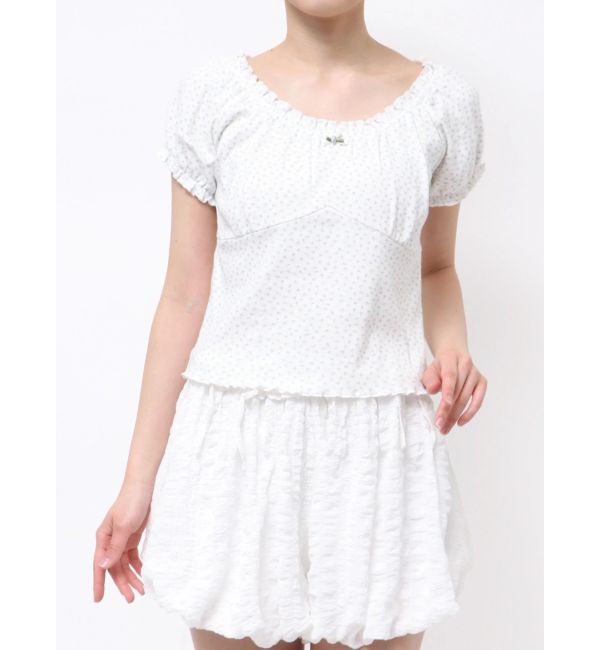 merry jenny「petit flower pure neck tee」|Tシャツ・カットソー|