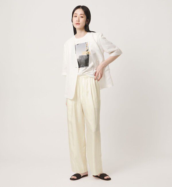 UNITED ARROWS「シルクライク イージーパンツ」|チノ|