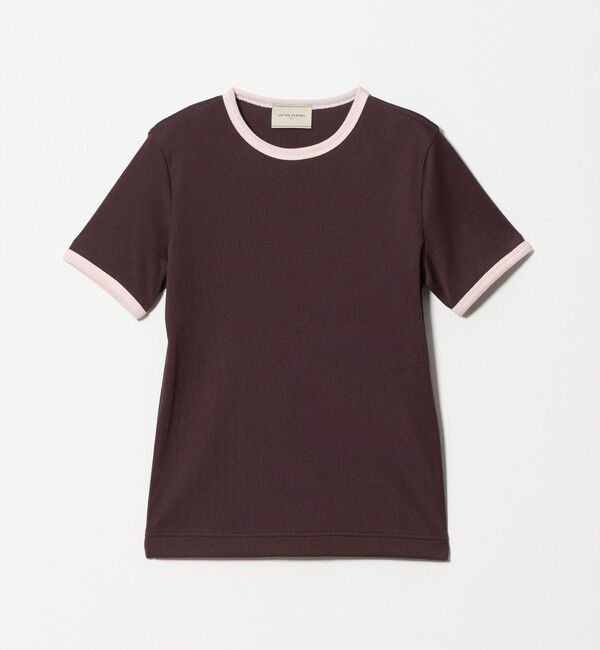 UNITED ARROWS「リブ バイカラーパイピング ショートスリーブ Tシャツ」|Tシャツ・カットソー|