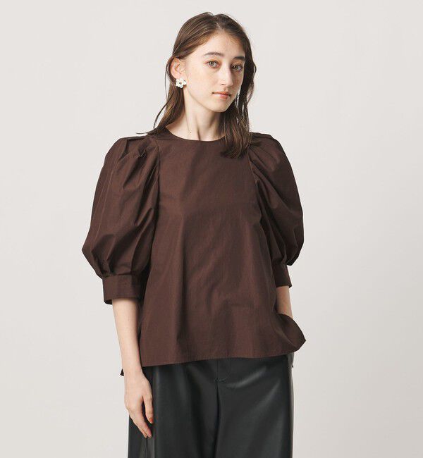 UNITED ARROWS「5分袖 コットン パプ ブラウス」|シャツ・ブラウス|