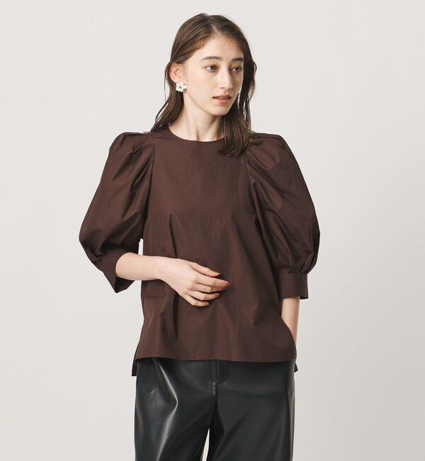 UNITED ARROWS「5分袖 コットン パプ ブラウス」|シャツ・ブラウス|