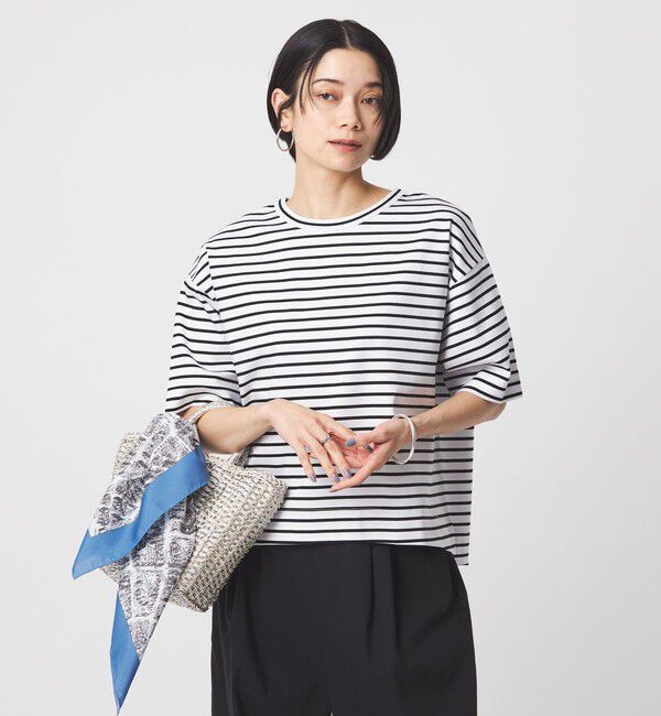 UNITED ARROWS green label relaxing「クロップド ポンチ Tシャツ」|Tシャツ・カットソー|