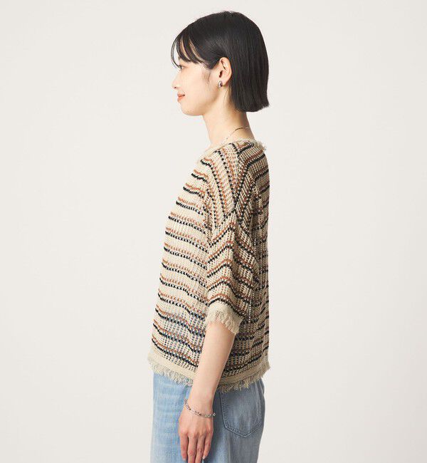 UNITED ARROWS green label relaxing「フリンジ ニット プルオーバー」|ニット・セーター|