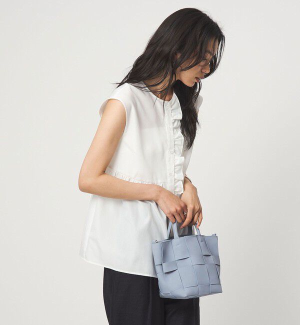 UNITED ARROWS green label relaxing「フロント フリル ノースリーブ ブラウス」|シャツ・ブラウス|