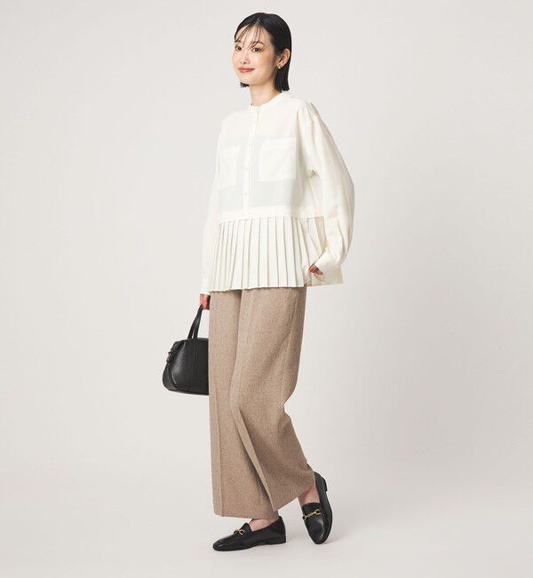 UNITED ARROWS green label relaxing「［size SHORTあり］スソ プリーツ シャツ マシンウォッシャブル 吸水速乾」|シャツ・ブラウス|