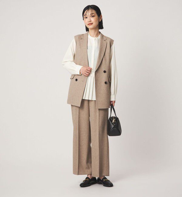 UNITED ARROWS green label relaxing「［size SHORTあり］スソ プリーツ シャツ マシンウォッシャブル 吸水速乾」|シャツ・ブラウス|