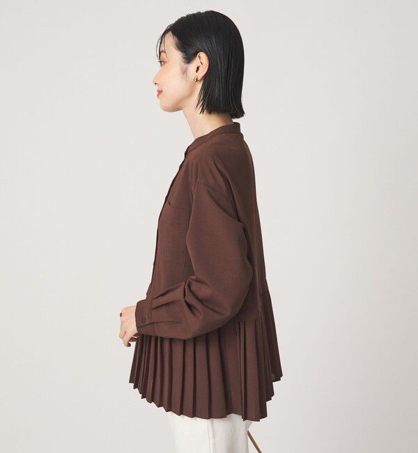 UNITED ARROWS green label relaxing「［size SHORTあり］スソ プリーツ シャツ マシンウォッシャブル 吸水速乾」|シャツ・ブラウス|