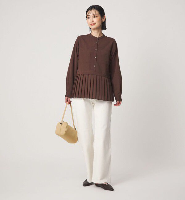 UNITED ARROWS green label relaxing「［size SHORTあり］スソ プリーツ シャツ マシンウォッシャブル 吸水速乾」|シャツ・ブラウス|