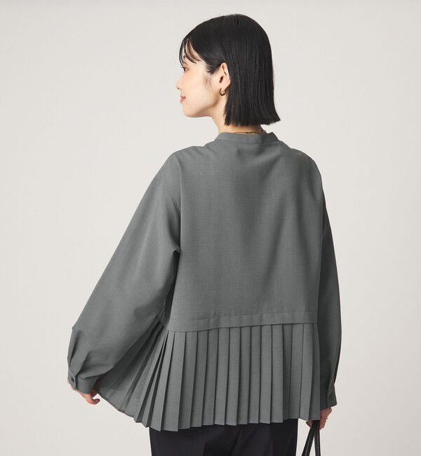 UNITED ARROWS green label relaxing「［size SHORTあり］スソ プリーツ シャツ マシンウォッシャブル 吸水速乾」|シャツ・ブラウス|