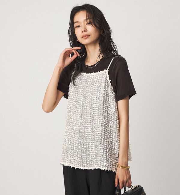 UNITED ARROWS green label relaxing「シアー ジャガード キャミソール」|キャミソール|