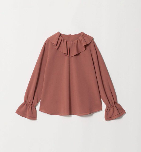 UNITED ARROWS green label relaxing「フリルカラー ブラウス マシンウォッシャブル 吸水速乾」|シャツ・ブラウス|