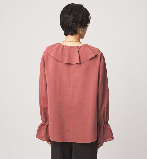 UNITED ARROWS green label relaxing「フリルカラー ブラウス マシンウォッシャブル 吸水速乾」|シャツ・ブラウス|