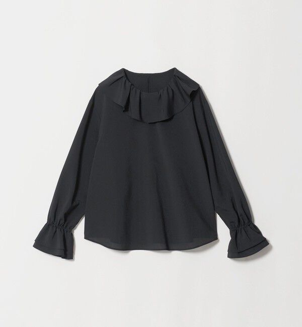 UNITED ARROWS green label relaxing「フリルカラー ブラウス マシンウォッシャブル 吸水速乾」|シャツ・ブラウス|