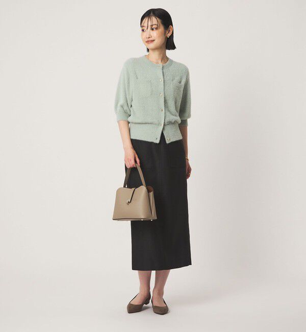 UNITED ARROWS green label relaxing「フラッフフェザー ハーフスリーブ ニット カーディガン」|カーディガン|