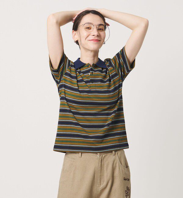 BEAUTY&YOUTH UNITED ARROWS「【WEB限定】マルチボーダー ポロカラーTシャツ」|Tシャツ・カットソー|