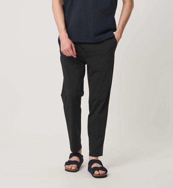 BEAUTY&YOUTH UNITED ARROWS「【WEB限定 WARDROBE SMART】クール トリコット アンクルパンツ 【接触冷感】」|スラックス|BLACK