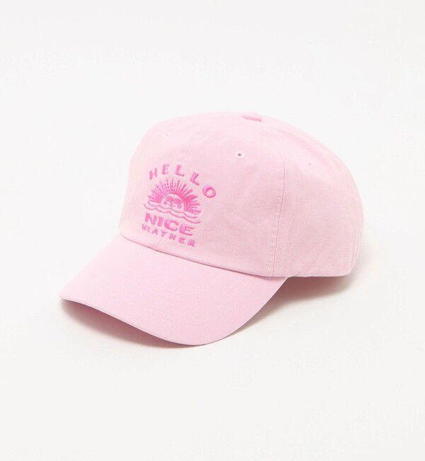 NICE WEATHER「【別注】＜HELLO SUNRISE＞ ロゴ ベースボールキャップ」|キャップ・キャスケット|LT.PINK