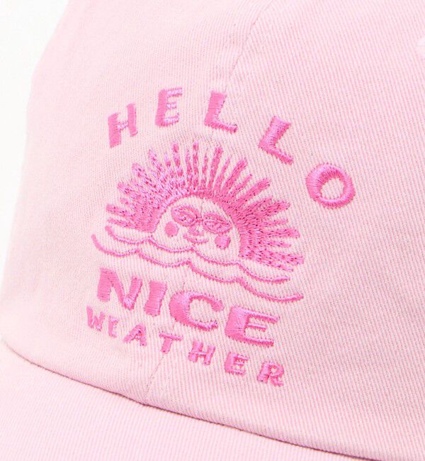 NICE WEATHER「【別注】＜HELLO SUNRISE＞ ロゴ ベースボールキャップ」|キャップ・キャスケット|