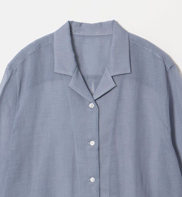 BEAUTY&YOUTH UNITED ARROWS「シアー ドローストリング オープンカラーシャツ」|シャツ・ブラウス|