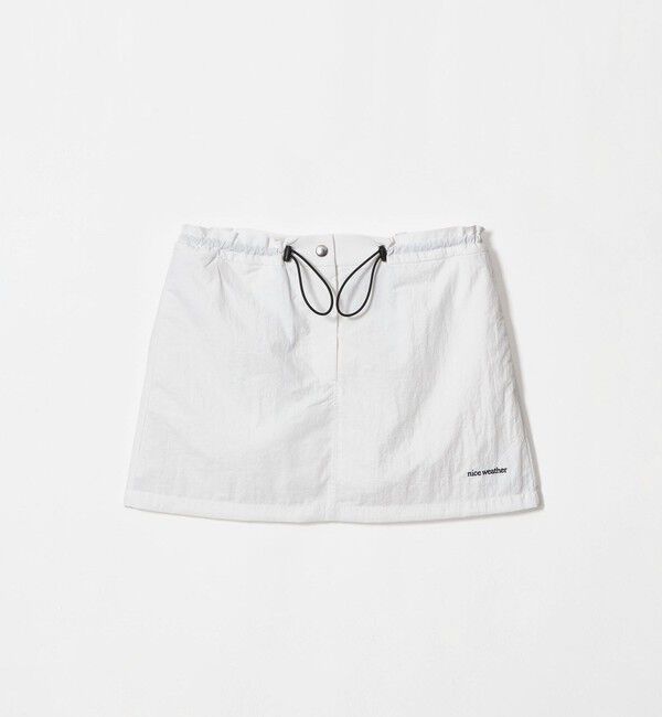 NICE WEATHER「＜NICE WEATHER＞ナイロンミニスカート」|スカート|WHITE
