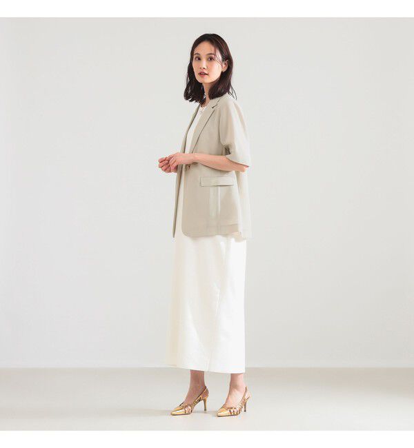Demi-Luxe BEAMS 「シアー ハーフスリーブ ジャケット」|ダッフルコート|