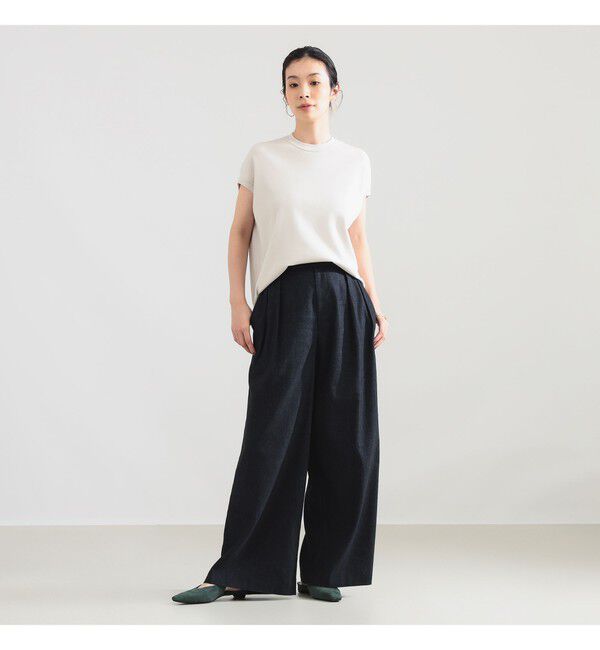 Demi-Luxe BEAMS 「AK+1 / 総針 ノースリーブ フォルム プルオーバー」|ニット・セーター|