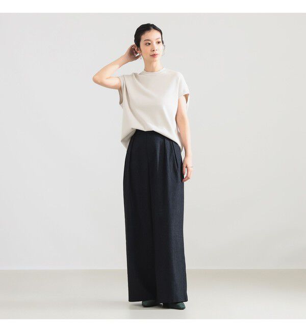 Demi-Luxe BEAMS 「AK+1 / 総針 ノースリーブ フォルム プルオーバー」|ニット・セーター|