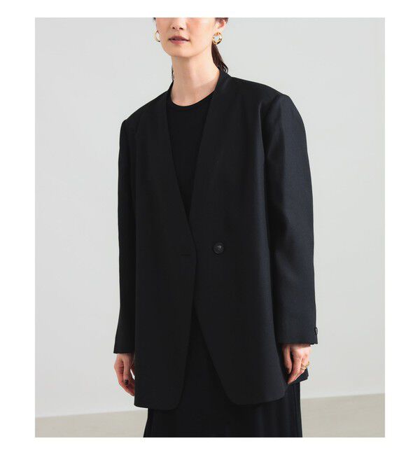 Demi-Luxe BEAMS 「ラペルレス オーバー ジャケット」|ダッフルコート|