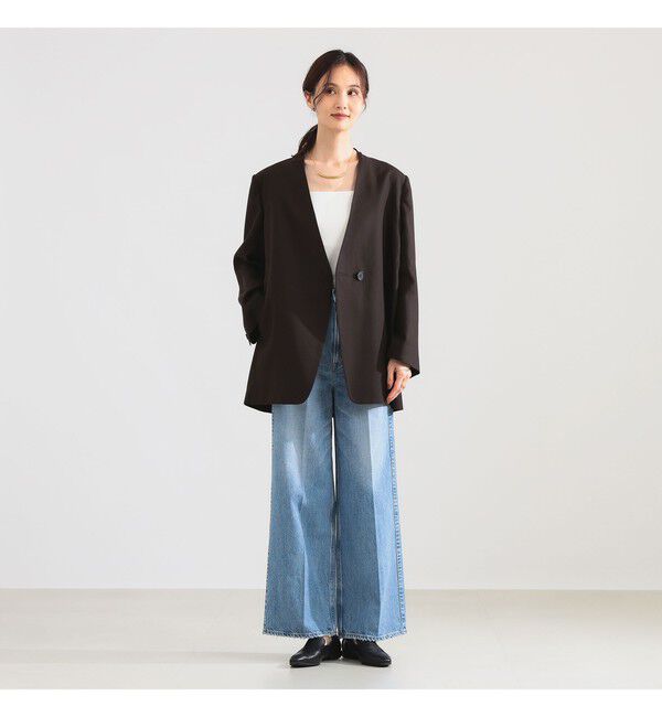 Demi-Luxe BEAMS 「ラペルレス オーバー ジャケット」|ダッフルコート|