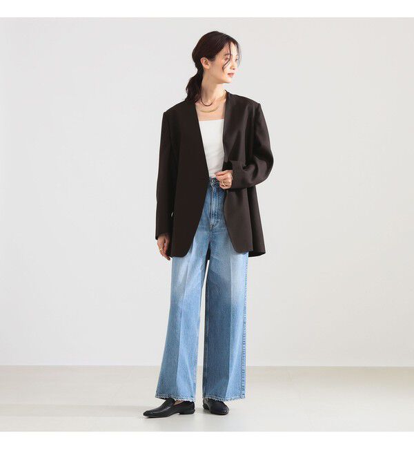 Demi-Luxe BEAMS 「ラペルレス オーバー ジャケット」|ダッフルコート|