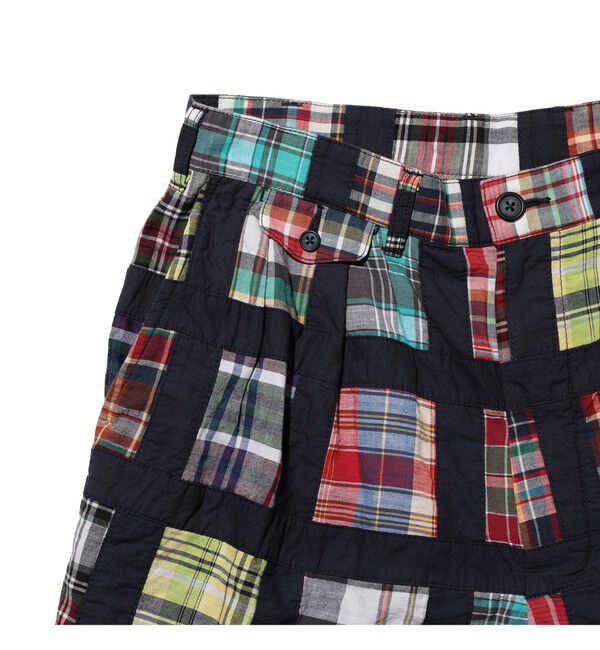 BEAMS PLUS「2 Pleats Shorts Window Patchwork Madras」|その他|
