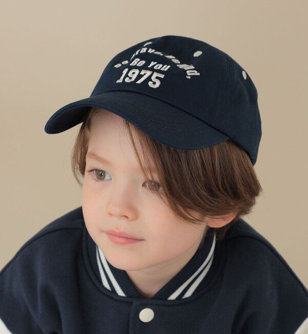 SHIPS KIDS「SHIPS KIDS:刺繍 ツイル ロゴ キャップ」|キャップ・キャスケット|ネイビー