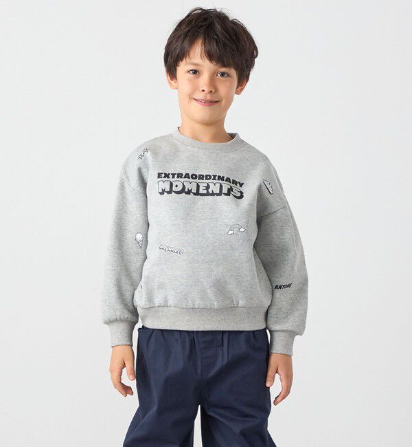 SHIPS any「SHIPS any:〈洗濯機可能〉ポンチ デザイン クルーネック プルオーバー <KIDS>」|スウェット・ジャージ|