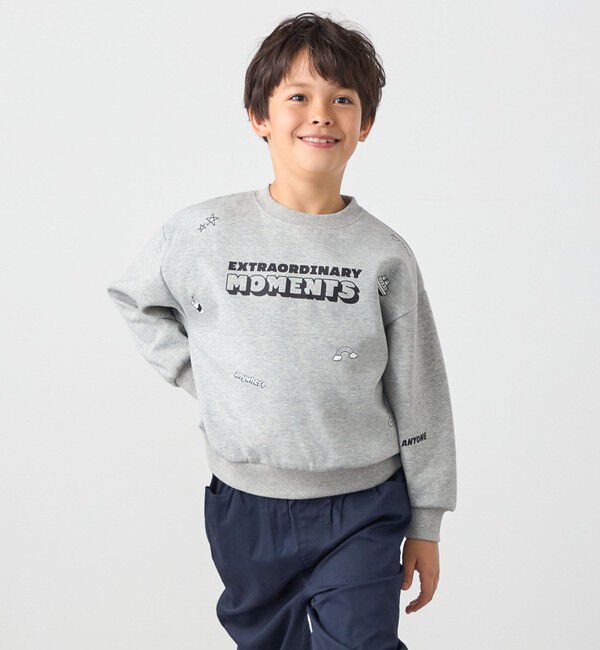 SHIPS any「SHIPS any:〈洗濯機可能〉ポンチ デザイン クルーネック プルオーバー <KIDS>」|スウェット・ジャージ|